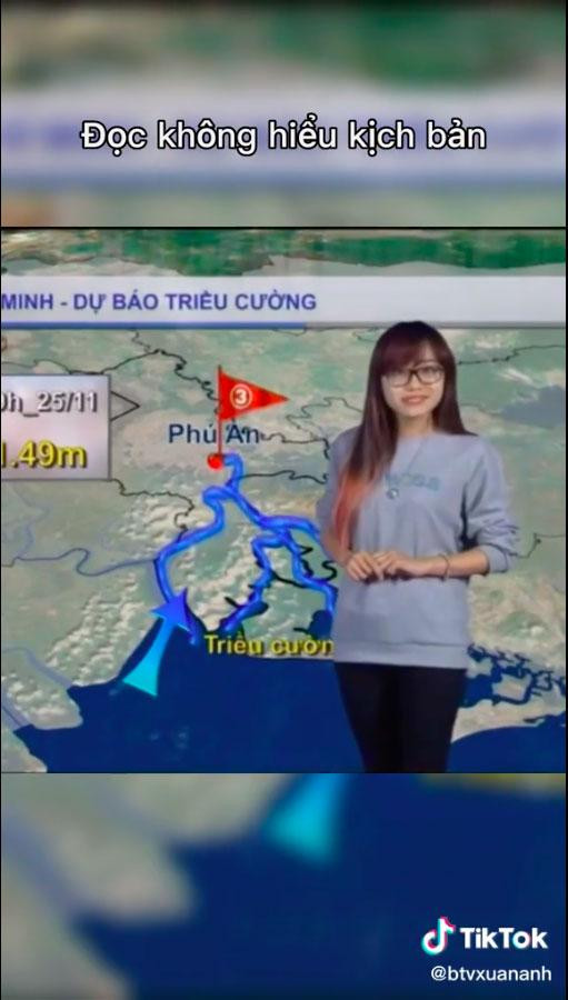 Mới nhất trên kênh Tiktok, MC thời tiết VTV lần đầu khoe loạt hình thời mới "chân ướt chân ráo" vào đài.