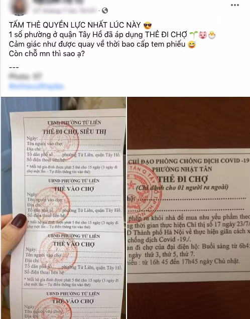 Nhiều người, đặc biệt là các bạn trẻ tỏ ra hào hứng khi lần đầu tiên được nhận hình thức tem phiếu đi chợ trên tay.
