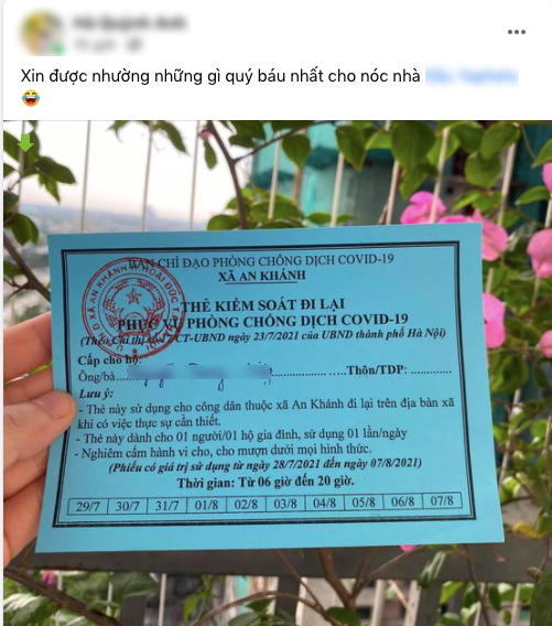 Theo đó, mỗi hộ gia đình nhận được phiếu đi chợ trong 15 ngày giãn cách xã hội, trên phiếu ghi rõ họ tên đại diện hộ gia đình, địa chỉ. Mỗi tuần, mỗi hộ có thể đi chợ từ 3-4 lần, luân phiên vào một khung giờ nhất định.