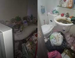 Sau vài phút sững sờ, chủ nhà đã gọi điện cho nam thanh niên và yêu cầu anh ta dọn dẹp. Nam thanh niên nói sẽ giải quyết khi đi công tác về. Đến nay, sự việc đã được giải quyết nhưng chủ nhà cho biết không dám để anh ta gia hạn hợp đồng thuê nhà.