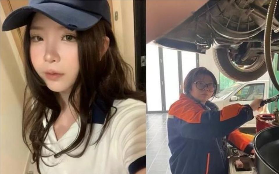 Không nói trước, đố ai đoán được hot girl và "bà thím" này là cùng một người.