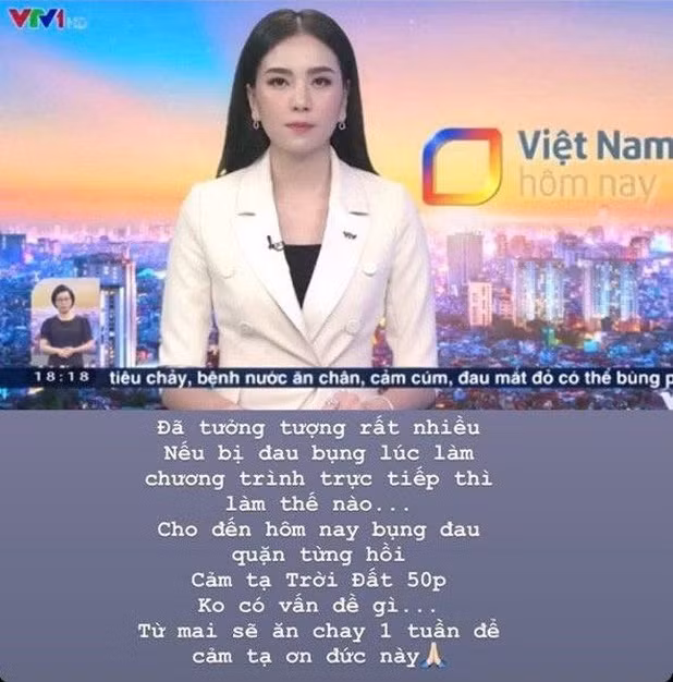 Mới đây trên trang cá nhân của mình, Mai Ngọc bất ngờ chia sẻ một tình huống oái ăm có thật xảy đến với cô ngay trong buổi lên hình trực tiếp trên sóng VTV1 ngày 24/10.