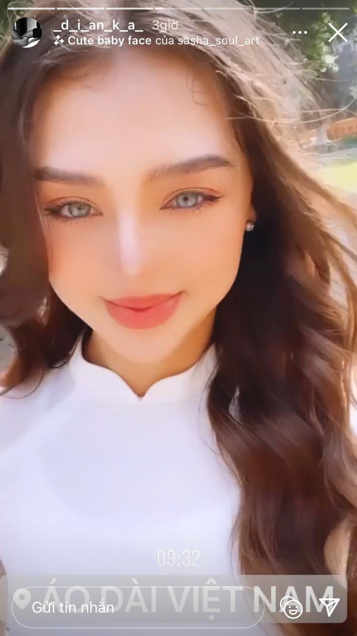 Trên story Instagram, thủ môn Bùi Tiến Dũng bất ngờ thu hút sự chú ý của cư dân mạng khi chia sẻ hai bức hình bạn gái Dianka Zakhidova.