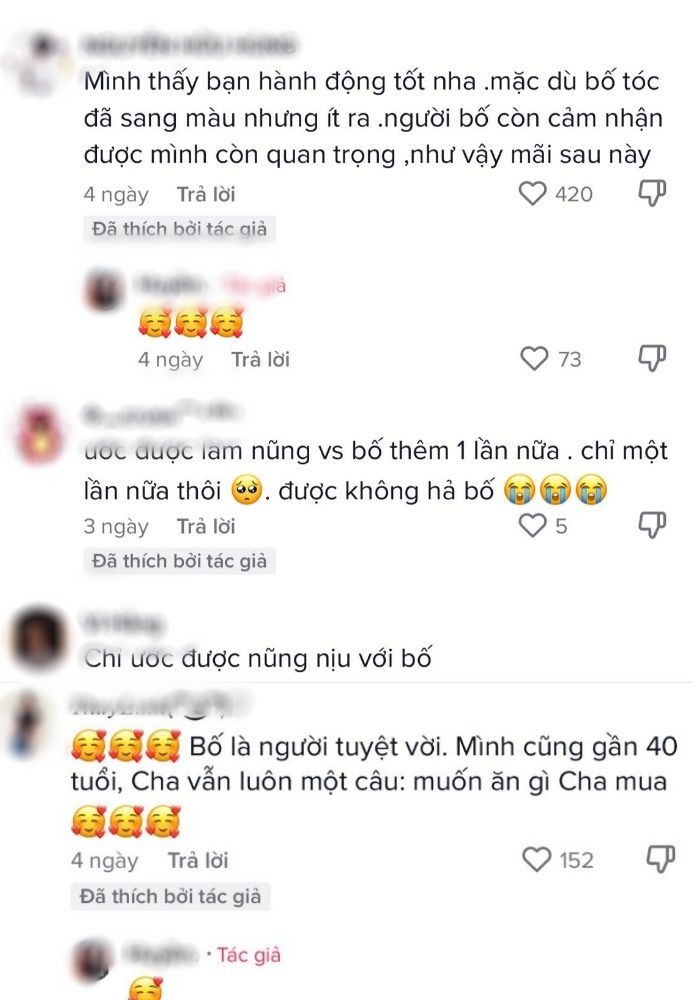 Có thể nói, dù chỉ là những hành động nhỏ nhưng nó thực sự ẩn chứa vô vàn tình yêu thương của các ông bố dành cho cô công chúa nhà mình. Đối với bố, kể cả khi đã lớn thì gái yêu luôn bé bỏng. Bạn có cảm nhận thế nào về câu chuyện trên, hãy để lại bình luận nhé!