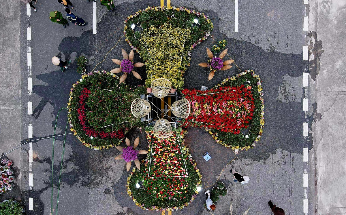 Ông Nguyễn Trọng Phan - Trưởng Phòng kinh tế huyện Mê Linh cho biết: "Cùng với sự kiện huyện Mê Linh đón nhận Huân chương Lao động Hạng 3, lễ công nhận Di tích quốc gia đặc biệt đền thờ Hai Bà Trưng là điểm đến du lịch, huyện tổ chức một chùm hoạt động, trong đó điểm nhấn là Lễ hội hoa Mê Linh chủ đề "Mê Linh rực rỡ sắc hoa" với sự huy động chính các nhà vườn trồng hoa tại Mê Linh".