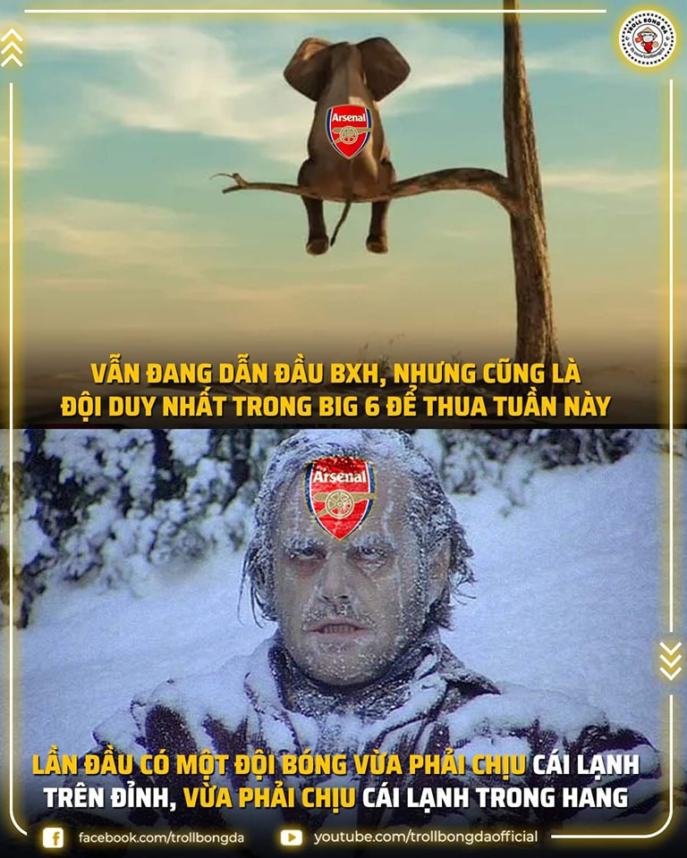 Dù vẫn đứng đầu bảng nhưng Arsenal là đội duy nhất trong nhóm đại gia của EPL thua cuối tuần qua.