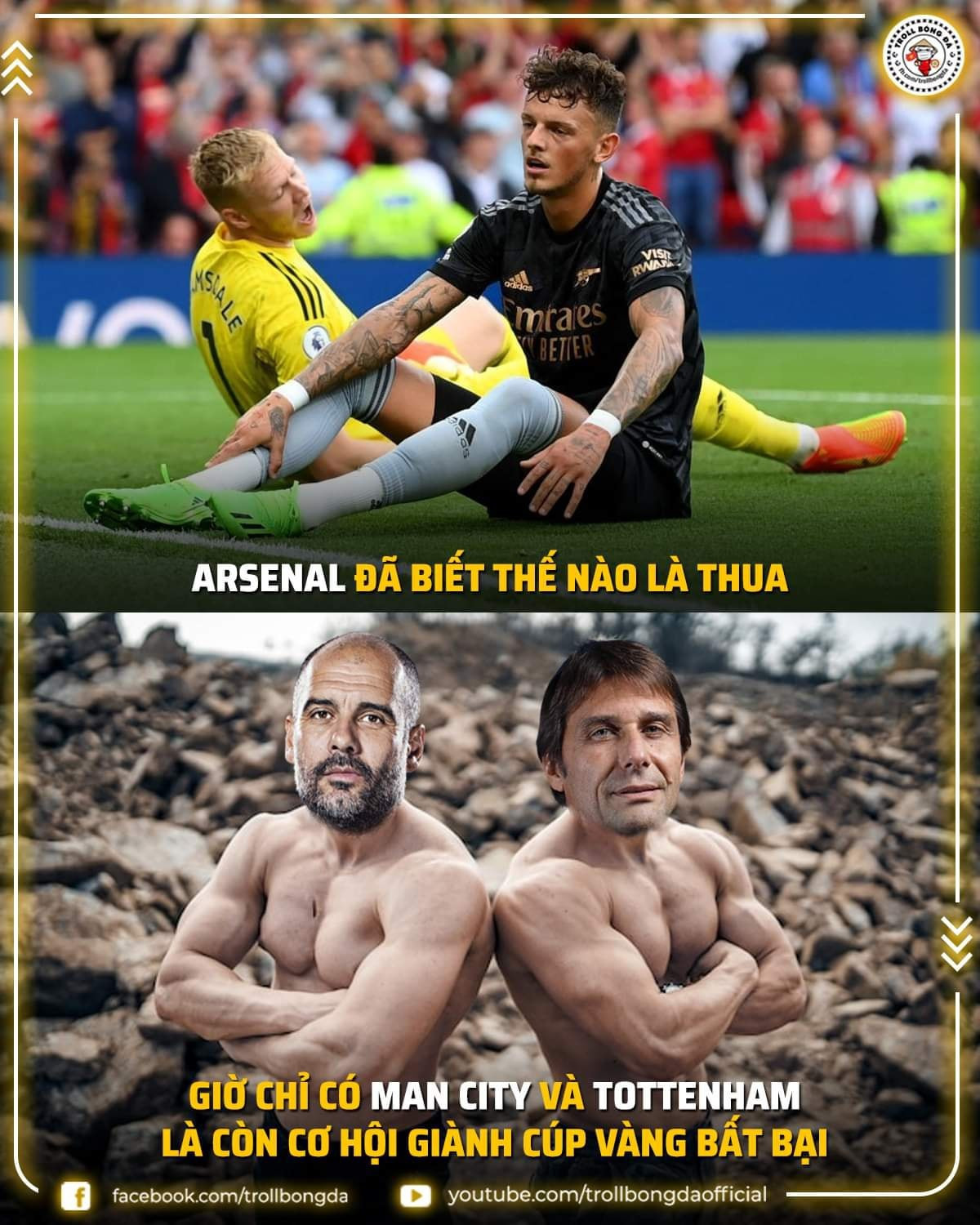 Arsenal đã biết thua và giờ EPL chỉ còn 2 đại gia chưa biết thua là Man City của Pep và Tottenham của Conte.