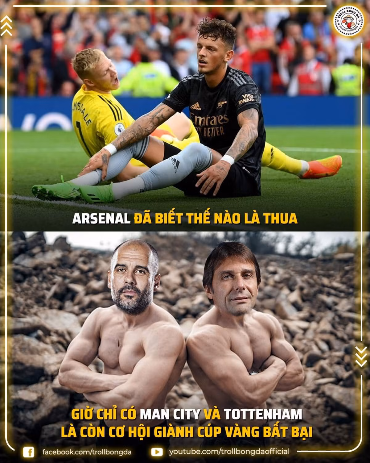 Arsenal đã biết thua và giờ EPL chỉ còn 2 đại gia chưa biết thua là Man City của Pep và Tottenham của Conte.