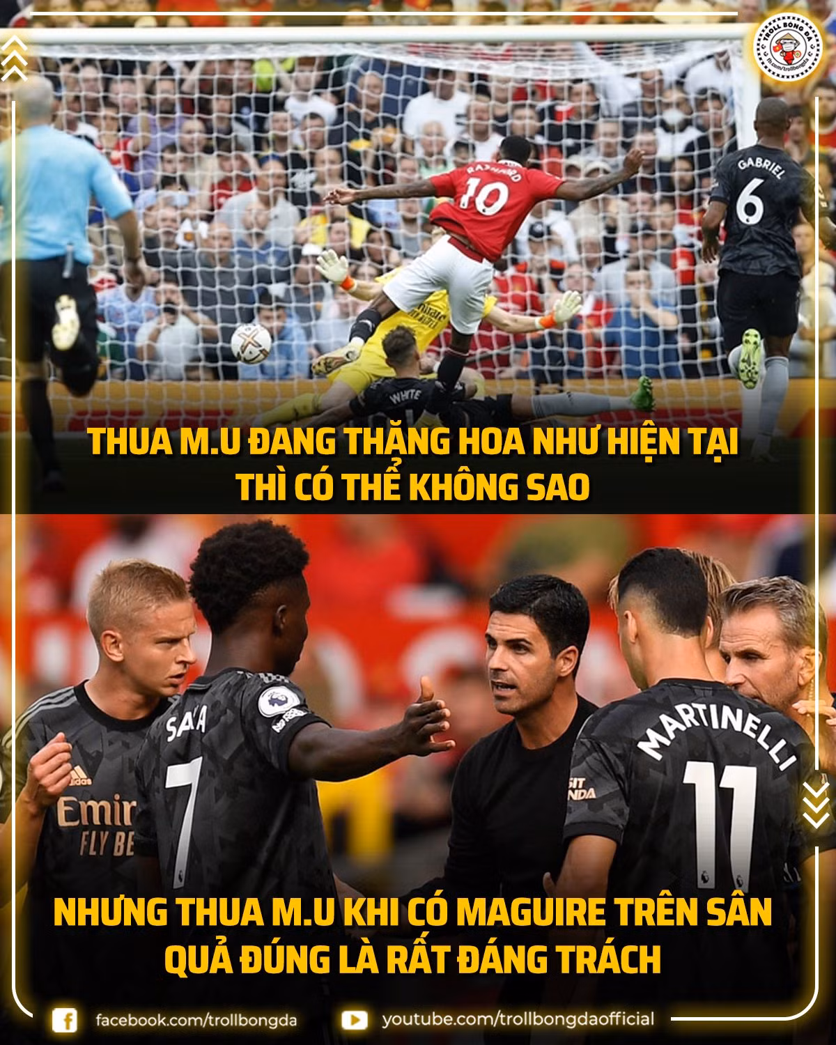 Khi có Maguire trên sân Arsenal còn không thắng được Manchester thì Arsenal đúng là chỉ nên tự trách mình.