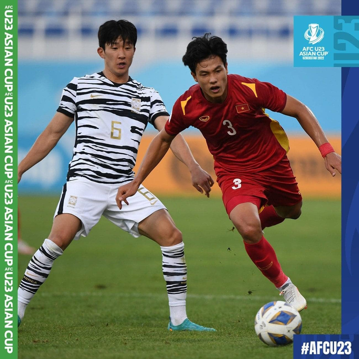 Không chỉ gây ấn tượng trên sân cỏ khi là tiền vệ phòng ngự xuất sắc của đội tuyển U23 Việt Nam, cầu thủ sinh năm 2001 còn ghi điểm với gương mặt điển trai, nụ cười tỏa nắng cùng chiều cao vượt trội 1m80.