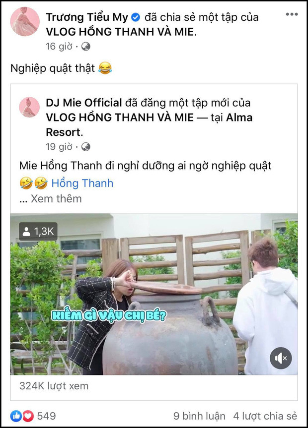 Vlog mới của Mie và Hồng Thanh.