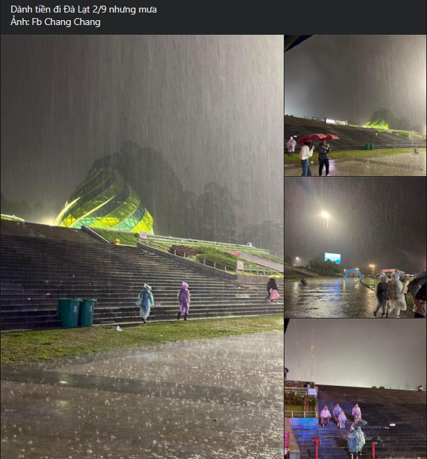 Bài đăng dành tiền đi Đà Lạt 2/9 nhưng mưa thu hút được sự chú ý nhiều của netizen.