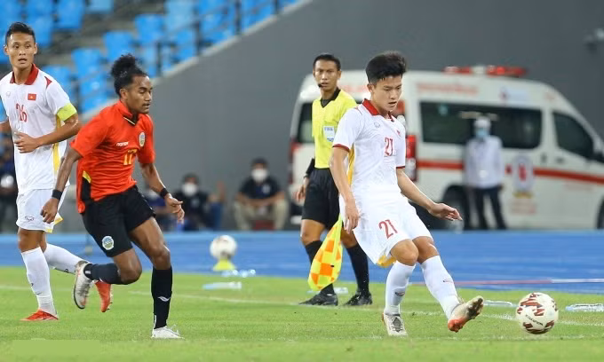 Thang U23 Dong Timor tren cham 11m, U23 Viet Nam thang tien chung ket-Hinh-4