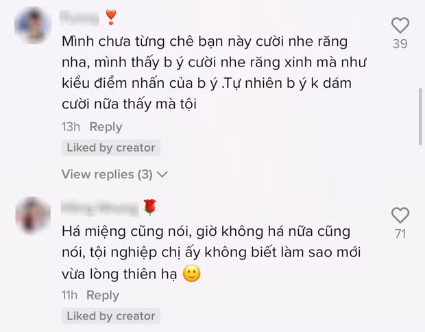 Một số tiếp tục "khịa" Tiểu Hý vì cuối cùng không còn há miệng nữa. Một số lại cho rằng cô nàng đã... hết thời rồi, có làm gì thì cũng không thể gây tiếng vang như clip Hạ Còn Vương Nắng đợt trước.