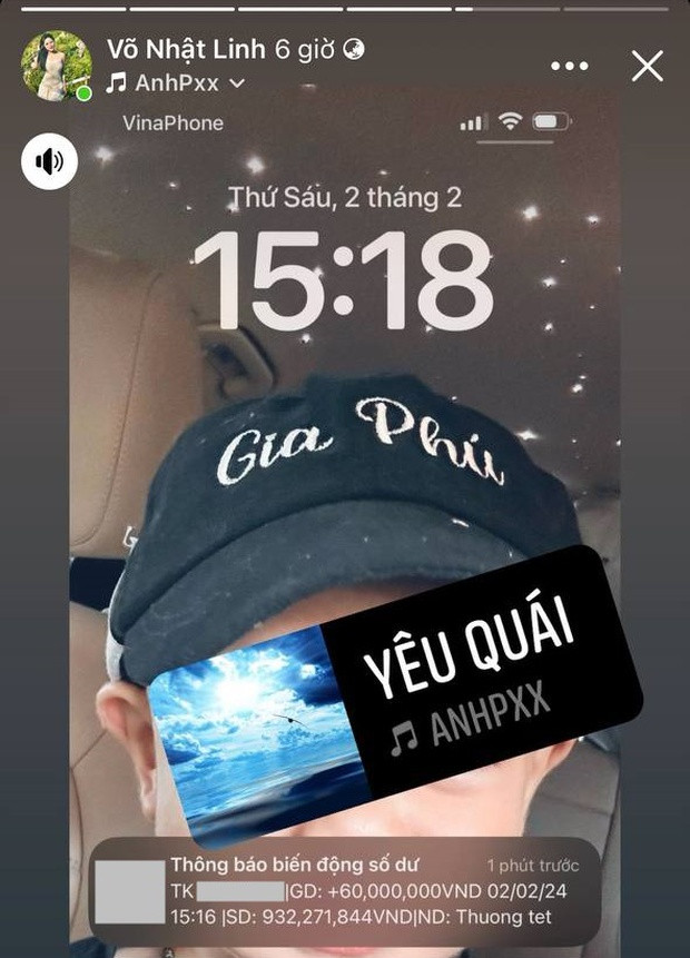 Trong hình ảnh được "cô giáo mầm non" xinh đẹp chia sẻ, cô được chuyển khoản 60 triệu đồng với nội dung “Thưởng Tết”.