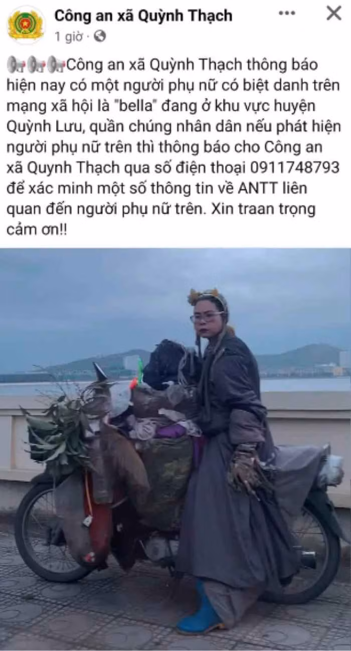 Trích xuất camera, gia đình người đàn ông tại xã Quỳnh Thạch phát hiện chiếc xe máy bị một người phụ nữ lạ lấy trộm. Tuy nhiên, đang đi trên đường cùng chiếc xe máy đánh cắp, hot girl Bella bị người dân phát hiện và trình báo cơ quan chức năng.