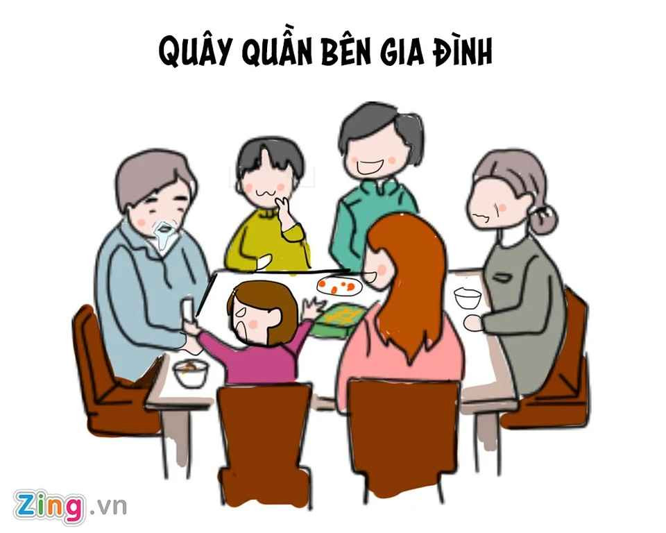 Quây quần bên gia đình trong bữa cơm tất niên là điều khiến nhiều bạn trẻ, nhất là những ai xa nhà, mong chờ nhất.
