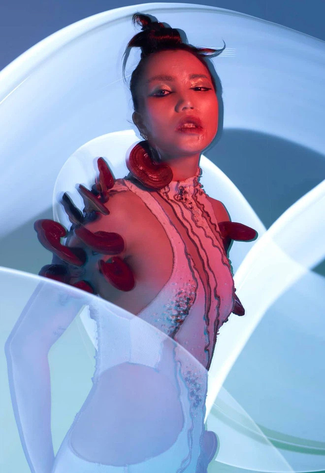 Mới đây, cô gái gốc Đà Nẵng quyết định tham gia bộ ảnh nghệ thuật của một cô gái có tên Mỹ Điên.