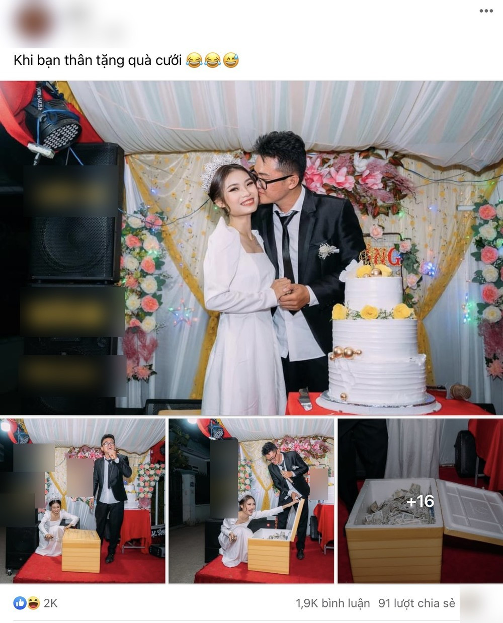Đây cũng không phải lần đầu tiên mạng xã hội chia sẻ hình ảnh các món quà cưới đặc biệt của hội bạn thân.