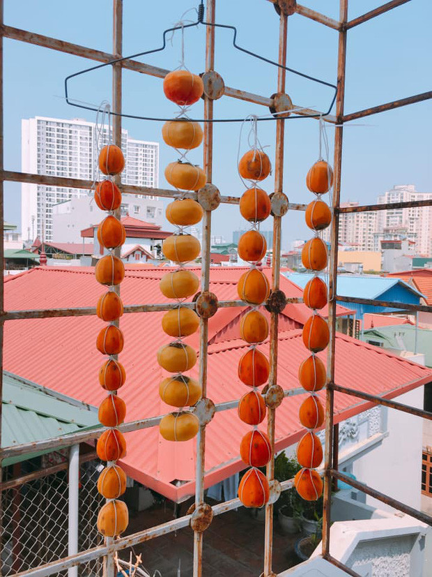 Những dây hồng treo gió của gái đảm trông thích mắt.