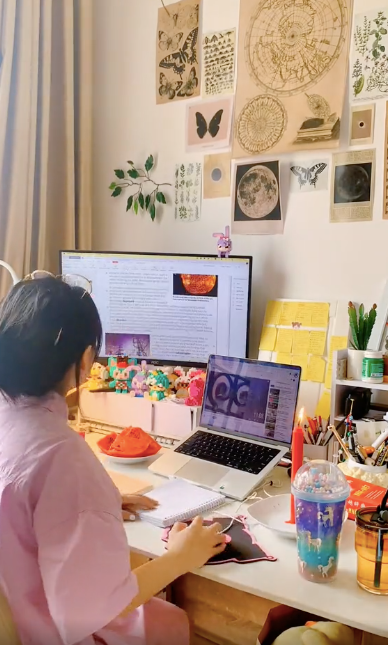 Cụ thể, N.ZaHan đã đăng tải một video với thử thách học đến khi nến tắt. Cô gái này đã đốt một cây nến đỏ truyền thống khá dài, sau một hồi ngồi nhìn ánh nến đầy ngơ ngác, cô đã ngồi vào bàn bắt đầu học bài.