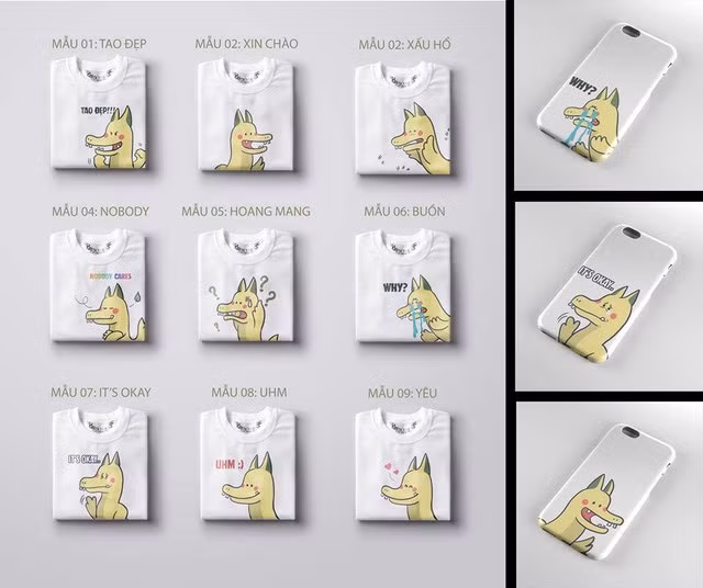 Áo phông, ốp điện thoại in hình chú pikalong cháy hàng