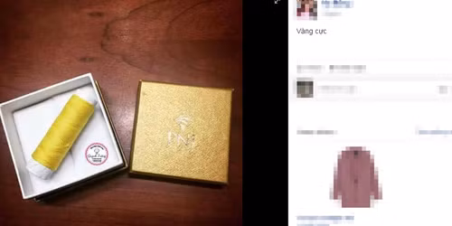 Không được tặng những miếng vàng có giá trị lên cả triệu đồng nhưng hội chị em lại được nhận món quà mang giá trị "ngôn từ" khá cao, điển hình như cuộn chỉ vàng.