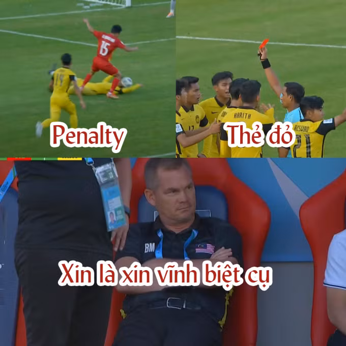 Chiếc thẻ đỏ, 1 quả 11m khiến U23 Malaysia tan hoang trước sức mạnh của U23 Việt Nam.
