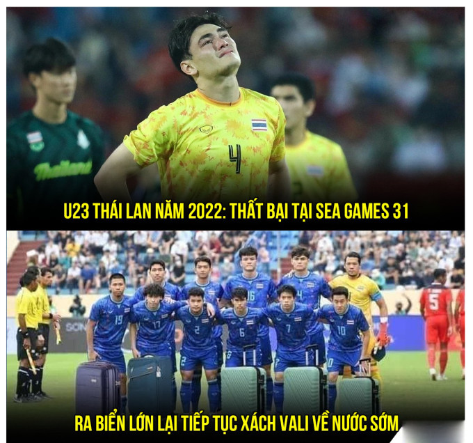 Thất bại trước U23 Việt Nam tại SEA Games 31, ít ngày sau U23 Thái Lan lại phải xách vali sớm về nước.