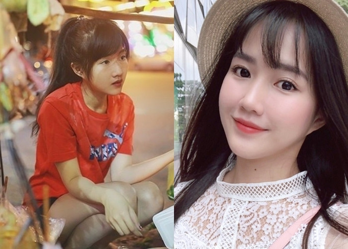 Kiều Trinh từng gây sốt mạng nhờ gương mặt mộc giản dị bên hàng bánh tráng trộn. Sau này, nhờ thành công của phim "Em chưa 18", tên tuổi của cô nàng càng được chú ý hơn.