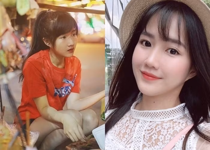 Kiều Trinh từng gây sốt mạng nhờ gương mặt mộc giản dị bên hàng bánh tráng trộn. Sau này, nhờ thành công của phim "Em chưa 18", tên tuổi của cô nàng càng được chú ý hơn.