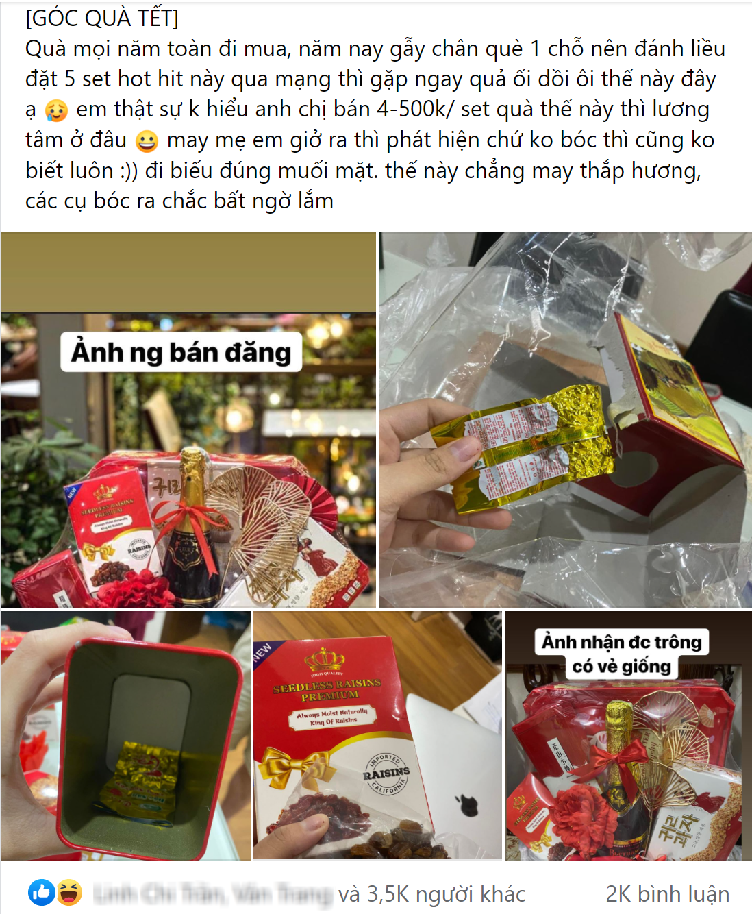 Thứ trình bày trên mạng và lúc nhận về thật là khác nhau.