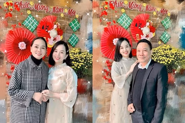 Sau những ngày chăm chỉ "xả" ảnh bản thân và con trai Khoai Tây nhân dịp xuân 2022, mới đây Ly Kute cũng hào hứng cho bố mẹ ruột lên sóng.