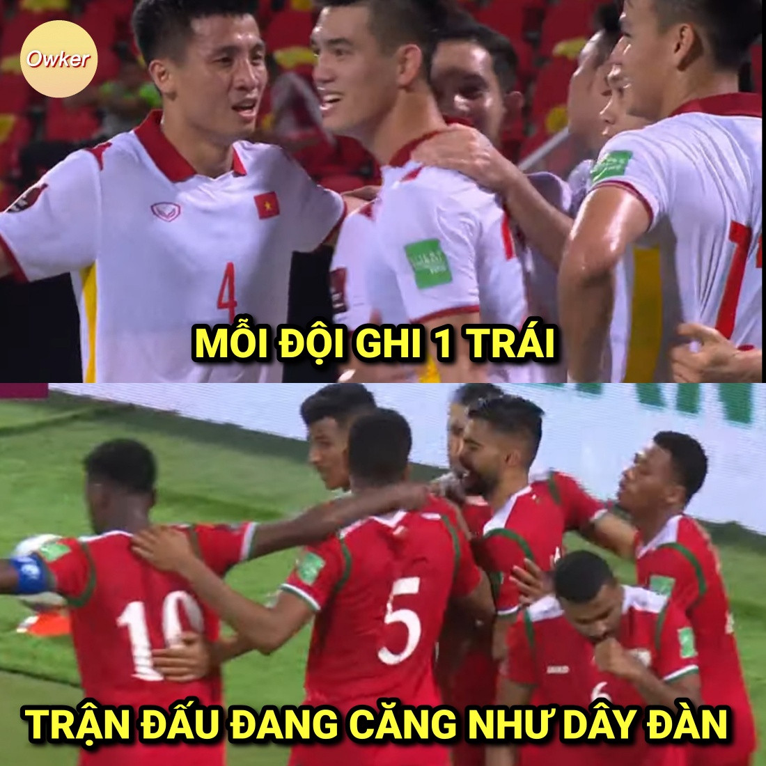 Dù có bàn thắng trước nhưng chỉ 1 phút hớ hênh, đội tuyển Việt Nam bị gỡ hòa ở những phút cuối hiệp 1.