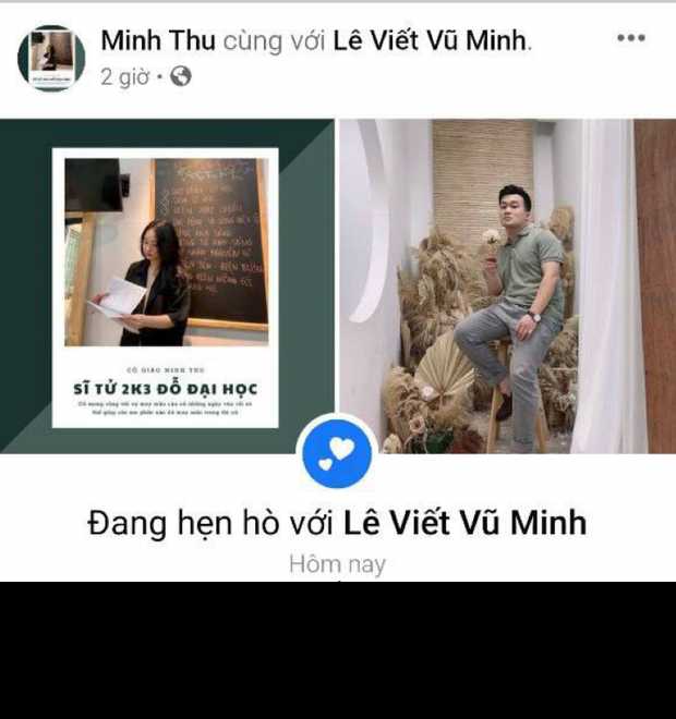 Cụ thể, trên trang cá nhân cô nàng Minh Thu công khai chuyện hẹn hò với một nhân vật khá nổi tiếng trên mạng đó là Minh Vẹo - trưởng nhóm hài WeLax nổi tiếng trên MXH.