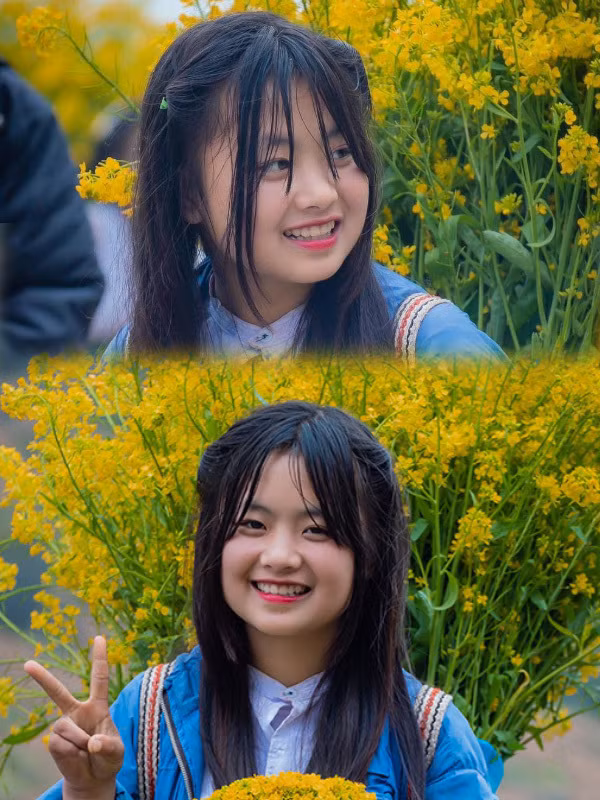 Khoảnh khắc do tài khoản TikTok K.M.J đăng tải cho thấy, cô bé diện trang phục cũ, dưới chân cũng là đôi dép tả tơi, mái tóc rối bời. Làn da em đen sạm vì nắng gió do phải vất vả mưu sinh từ khi còn nhỏ.