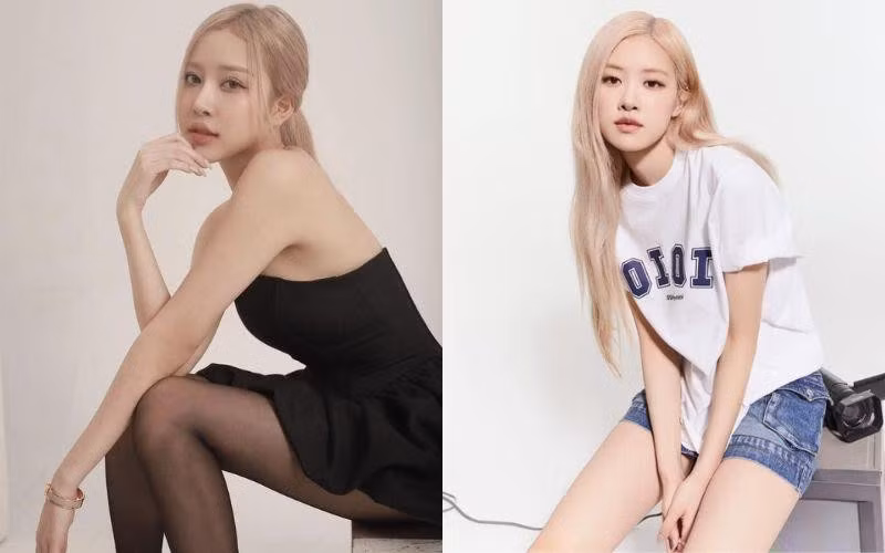 Từng gây ấn tượng với visual chẳng kém Rosé, hot girl Lê Huyền Diệu (trái) được fan ưu ái nhận xét là sở hữu giao diện có nhiều nét tương đồng với bản gốc Hàn Quốc.