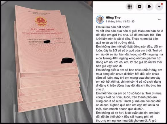 Mới đây, Thơ Nguyễn đã khiến nhiều người bất ngờ khi xuất hiện trong vai trò mới - đại gia bất động sản. Trong một bài đăng rao bán đất, nữ Youtuber khiến mạng xã hội choáng trước khối tài sản khủng của cô.