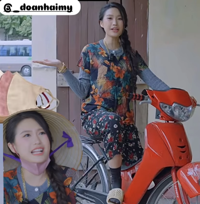 "Cô bán hàng nước" Doãn Hải My khoe nhan sắc xinh đẹp với lớp trang điểm kĩ lưỡng, gương mặt ưa nhìn của Top 10 Hoa hậu Việt Nam 2020 lập tức thu hút sự chú ý.