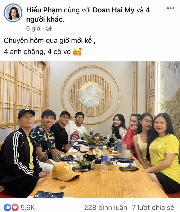 Mới đây, bà xã Hồ Tấn Tài - tên Hiếu Phạm bất ngờ hé lộ về mối quan hệ hiện tại của bạn gái tin đồn Đoàn Văn Hậu và anh chàng.