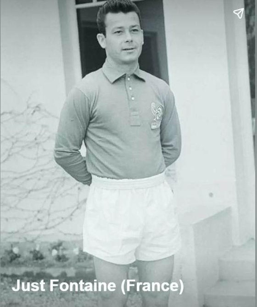 Vị trí thứ tư trong Top những tay săn bàn thượng hạng qua các VCK World Cup thuộc về huyền thoại Pháp Just Fontaine.