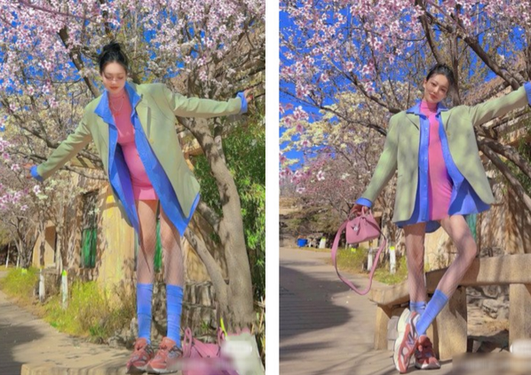 Ngoài ra, để có thể “hack dáng” khoe chân dài miên man, Lizzy thường sử dụng quần short, tất đùi hoặc những chiếc quần legging để tạo hiệu ứng kéo dài.