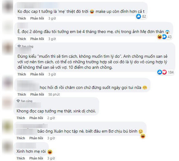 Khi bế em bé sơ sinh trên tay, dù trông "mẹ" hôm nay trông có vẻ vạm vỡ hơn mọi khi nhưng kết quả là nhóc tì này vẫn ngoan ngoãn uống sữa ngon lành.