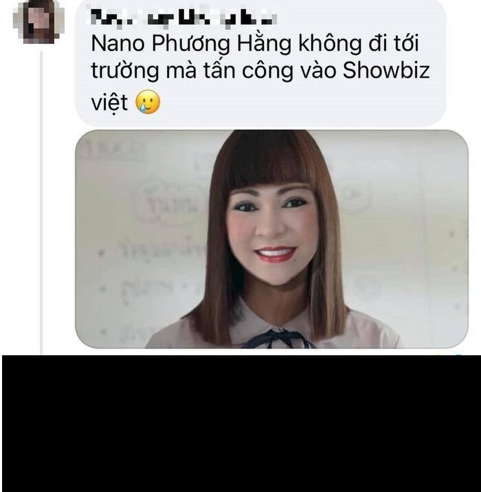 Nếu là một người bình thường, chắc chắn khi thấy ảnh mình bị chế xấu xí thế này hẳn phải tức trong bụng lắm, riêng với bà Phương Hằng lại có một tuyên bố vô cùng đanh thép: Tui đã lắm quý vị ơi, đến nỗi họ không cam tâm nhìn nhận tôi đẹp!