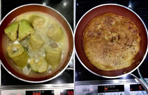 Giải quyết bánh chưng sau Tết là nhiệm vụ đau đầu với nhiều gia đình. Rán là một trong những cách quen thuộc nhất mà hầu hết các gia đình đều áp dụng.