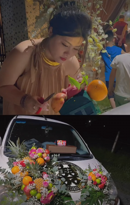 "Hai vợ chồng mình hay nói với nhau là đi đón dâu bằng xe nhà, tuy hơi cũ một chút nhưng nó chính là xe của tụi mình, còn đỡ hơn bỏ tiền ra thuê một chiếc xe tiền tỷ nhưng lại không có ý nghĩa gì", chủ tài khoản TikTok nói thêm.