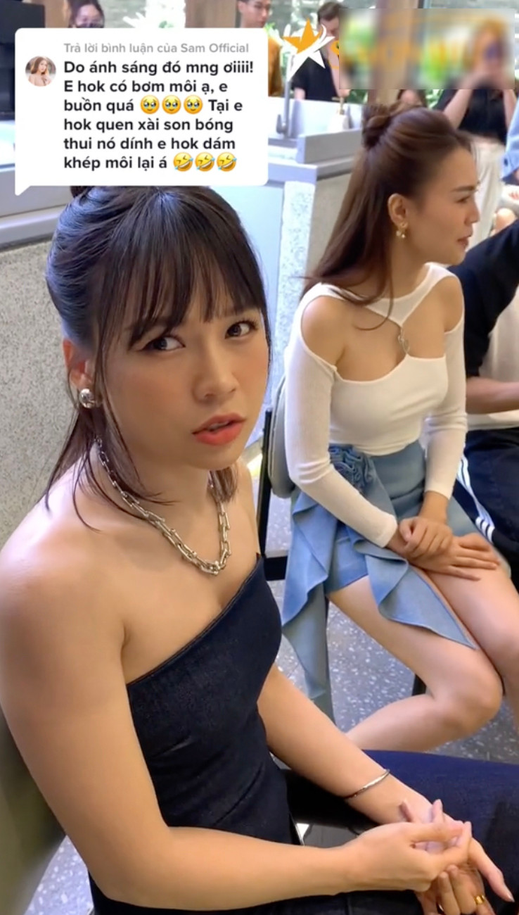 Vừa qua, người đẹp gốc Long An đã chính thức trả lời về vấn đề này. Cô phủ nhận sự việc: “Trời ơi tức ghê nè. Thấy chưa, môi rất tự nhiên nha! Không có tiêm gì hết".