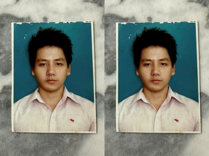 Trên bức ảnh, nam YouTuber dí dỏm chia sẻ thêm: “Bữa giờ bị mấy ông chê mập mất cả cổ buồn quá, tự nhiên tìm lại được hình thẻ ngày xưa cũng đẹp trai phết, giờ thì đỡ nhiều rồi”.