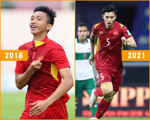 So với những người đồng đội khác, Văn Hậu là chàng trai có sự thay đổi ngoại hình đáng kinh ngạc nhất. Từ cậu thiếu niên có gương mặt búng ra sữa năm 2018, sau khi trở về từ Hà Lan, chàng cầu thủ Thái Bình sở hữu thân hình 6 múi vạm vỡ.