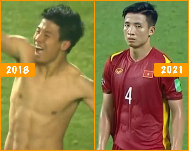 Bùi Tiến Dũng vừa gây sốt với màn khoe múi bụng được cô vợ share tưng bừng trên Facebook hoá ra cũng từng... cởi hẳn áo để ăn mừng ở Thường Châu.